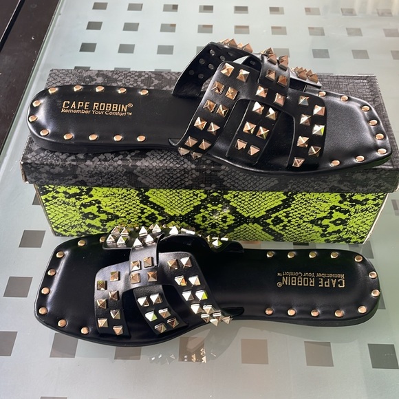 Gold Studded Summer Sandals - Picture 4 of 6